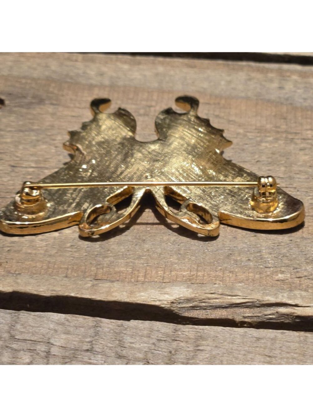 Vintage Avon butterfly Brooch Opalescent and Enamel Victorian Style Pin 1998 - Picture 8 of 11